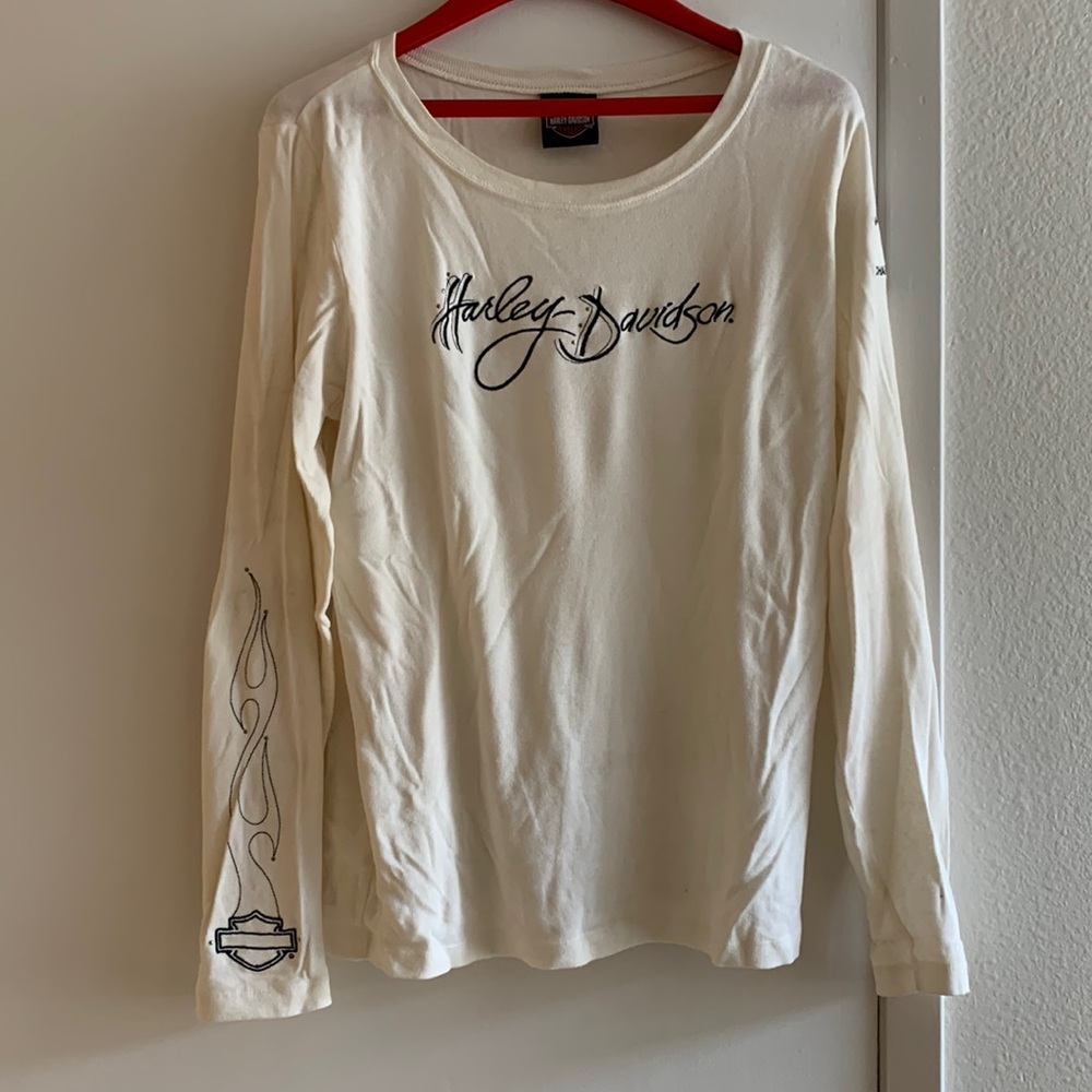 Ladies Long Sleeved Shirt, Cream Color